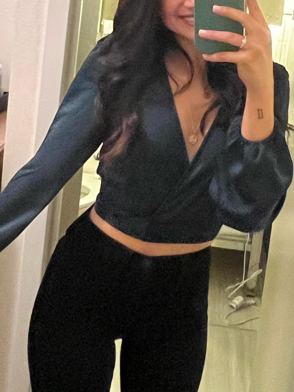 Elegant Deep Green Women's Top